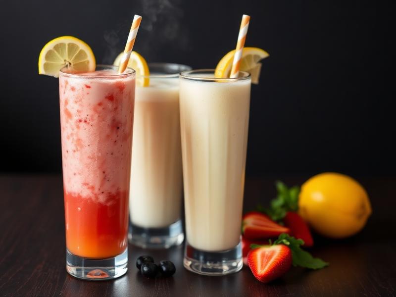 Vaso de jugo natural del día preparado al momento