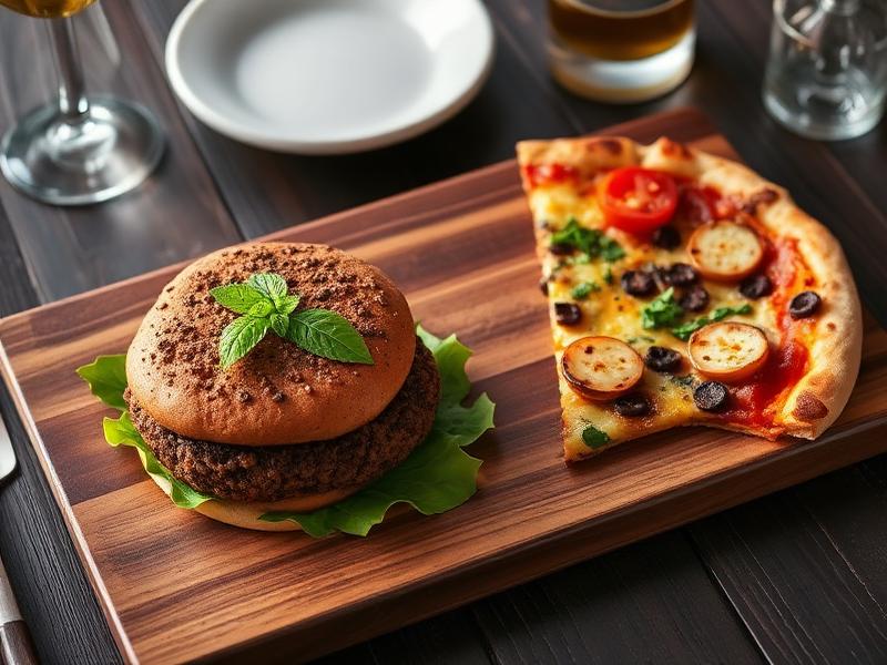 Pasticho tradicional de carne y bechamel con ensalada César